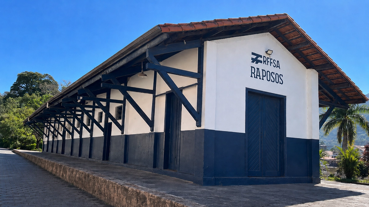 Alternativa 3 para as cores da Estação Ferroviária de Raposos.